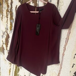 Elegant Burgundy Women's Top